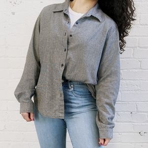 Flannel houndstooth button up